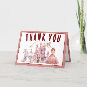 Tarjeta De Agradecimiento Llamar a todas las princesas castillo mágico 8 cum