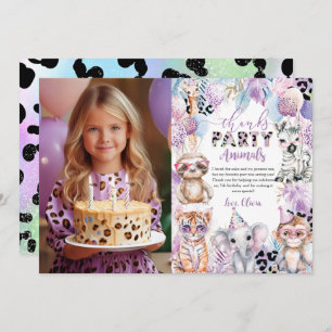 Tarjeta De Agradecimiento Llamar a todos los animales Fiestas Jungle Safari