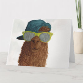 Tarjeta De Agradecimiento Llamas en tonos: June Greeting Card 8.5"x11"