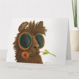 Tarjeta De Agradecimiento Llamas en tonos: May Greeting Card 8.5"x11"