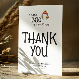 Tarjeta De Agradecimiento Llanto de Baby Shower de Little Boo de Halloween