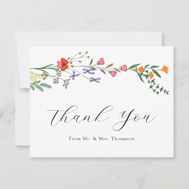 Tarjeta De Agradecimiento Llanto de boda de jardín secreto gracias (Anverso)