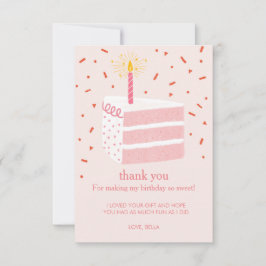 Tarjeta De Agradecimiento Llanto de pastel de cumpleaños