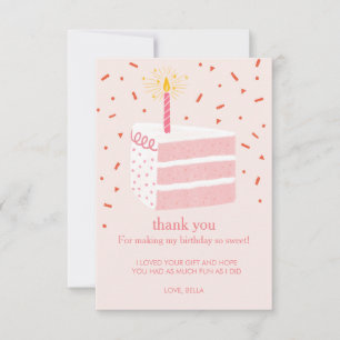 Tarjeta De Agradecimiento Llanto de pastel de cumpleaños