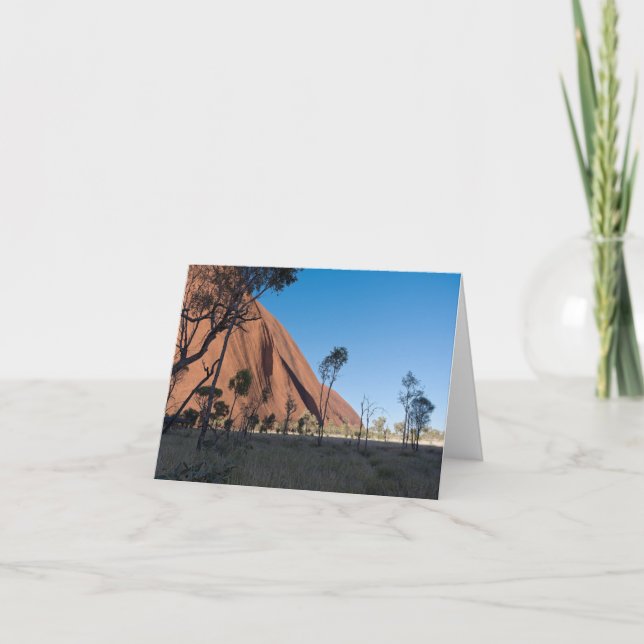 Tarjeta De Agradecimiento llanura de uluru y desierto (Anverso)