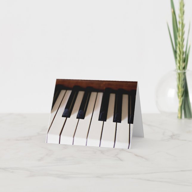 Tarjeta De Agradecimiento Llaves del piano (Anverso)
