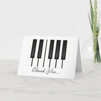 Tarjeta De Agradecimiento Llaves del piano