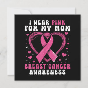 Tarjeta De Agradecimiento Llevo Rosado Por Mi Mamá Para Concienciar Sobre El