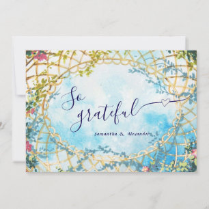 Tarjeta De Agradecimiento Lluvia de felicidad: Bridal Shower Caprichoso al E