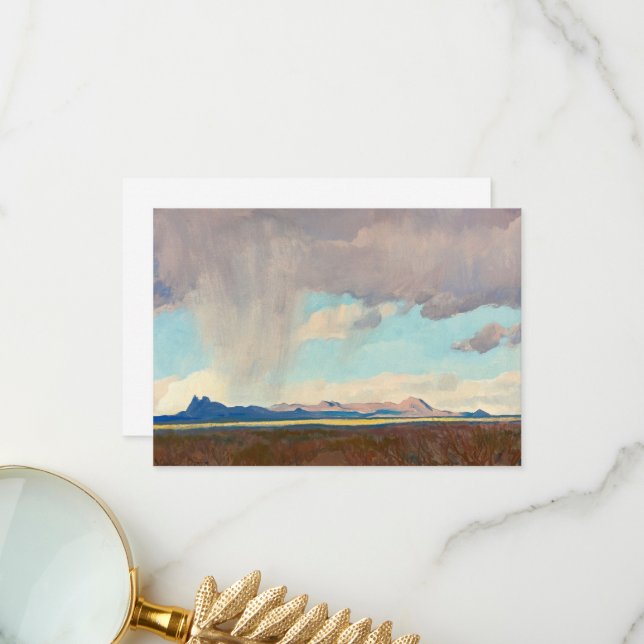 Tarjeta De Agradecimiento Lluvia por el Golfo de Maynard Dixon (Anverso/Reverso In Situ)