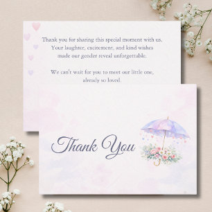 Tarjeta De Agradecimiento Lluvias de Abril traen flores de Mayo Baby Shower