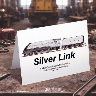 Tarjeta De Agradecimiento LNER Clase A4 2509 Locomotora de vapor con enlace