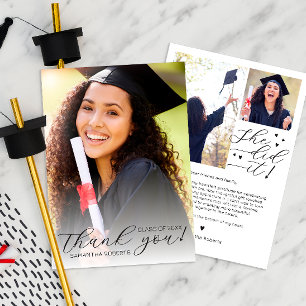 Tarjeta De Agradecimiento ¡Lo Hizo! Clase de guión cardiaco de graduación 20