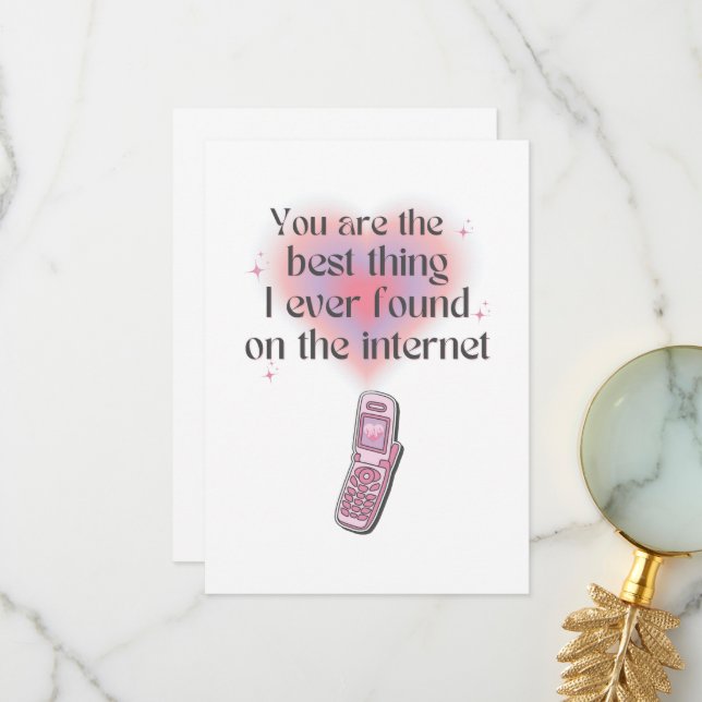 Tarjeta De Agradecimiento Lo mejor que encontré en internet (Anverso/Reverso In Situ)