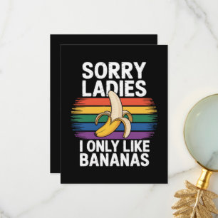 Tarjeta De Agradecimiento Lo siento chica Me gustan las bananas Divertido