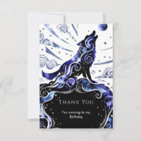 Lobo de Acuarela Personalizado Cumpleaños