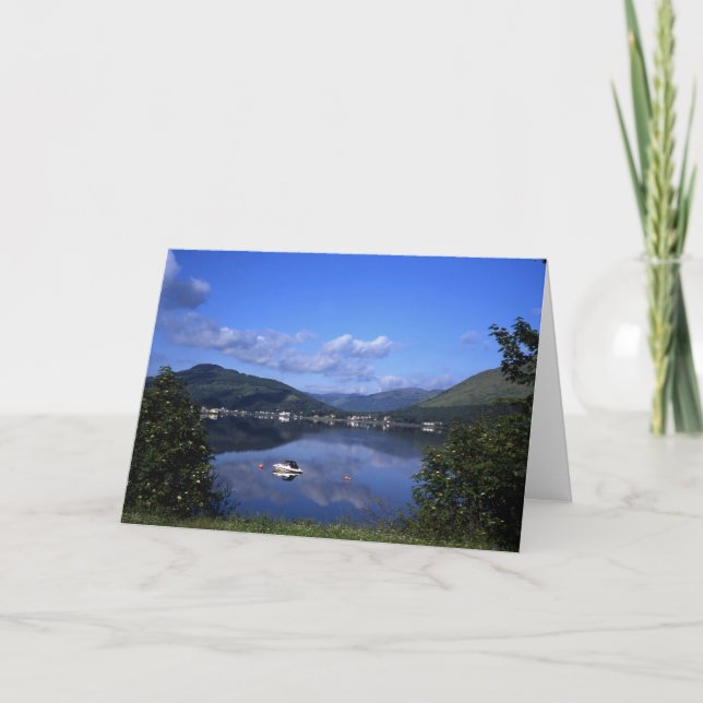 Tarjeta De Agradecimiento Loch Long Argyll Escocia (Anverso)