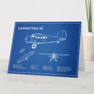 Tarjeta De Agradecimiento Lockheed Vega 5B - Avión Planes AD