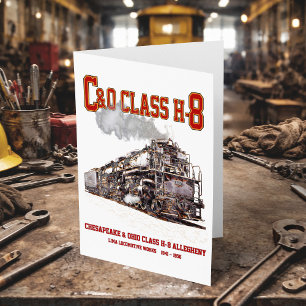 Tarjeta De Agradecimiento Locomotora de vapor C&O Clase H-8 2-6-6-6 Alleghen