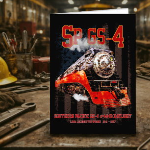 Tarjeta De Agradecimiento Locomotora de vapor Classic Southern Pacific GS-4