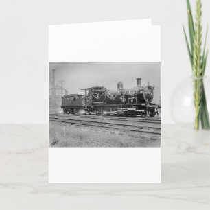 Tarjeta De Agradecimiento locomotora de vapor de tren antigua vía férrea fer