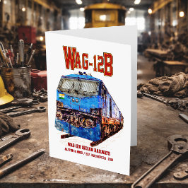 Tarjeta De Agradecimiento Locomotora WAG-12B. Ferrocarril de la India