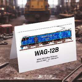 Tarjeta De Agradecimiento Locomotora WAG-12B. Ferrocarril de la India