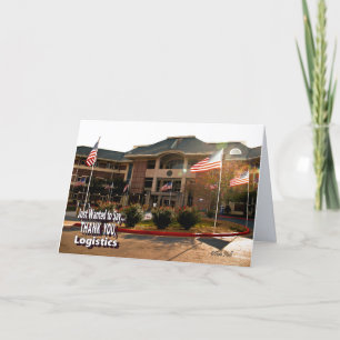 Tarjeta de agradecimiento logístico