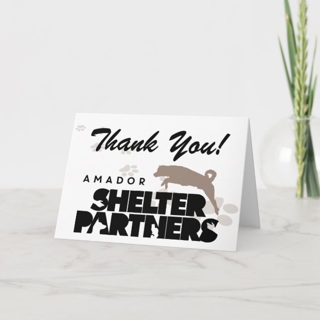 Tarjeta De Agradecimiento Logo de A-SHELTER Partners GRACIAS (Anverso)