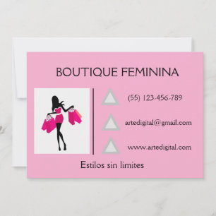 TARJETA DE AGRADECIMIENTO LOGO DE ROPA