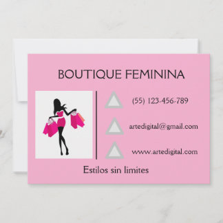 TARJETA DE AGRADECIMIENTO LOGO DE ROPA