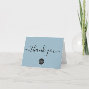 Tarjeta De Agradecimiento Logo de Simple Blue Business