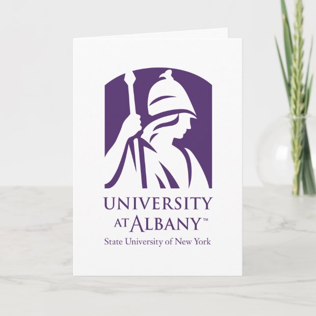 Tarjeta De Agradecimiento Logo icónico de la Universidad de Albany (Anverso)