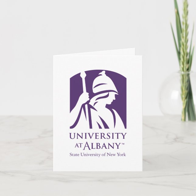 Tarjeta De Agradecimiento Logo icónico de la Universidad de Albany (Anverso)