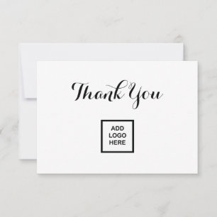 Tarjeta De Agradecimiento Logotipo comercial de presupuesto sencillo y elega