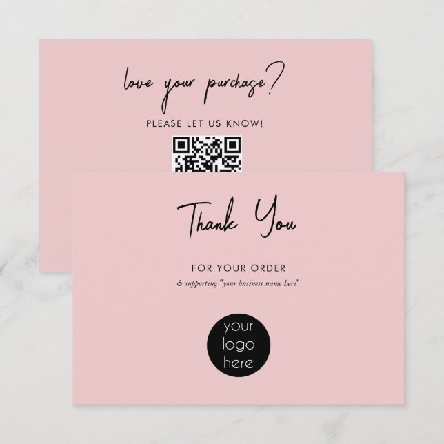 Tarjeta De Agradecimiento Logotipo de Aplausos Comerciales Personalizados (Anverso / Reverso)