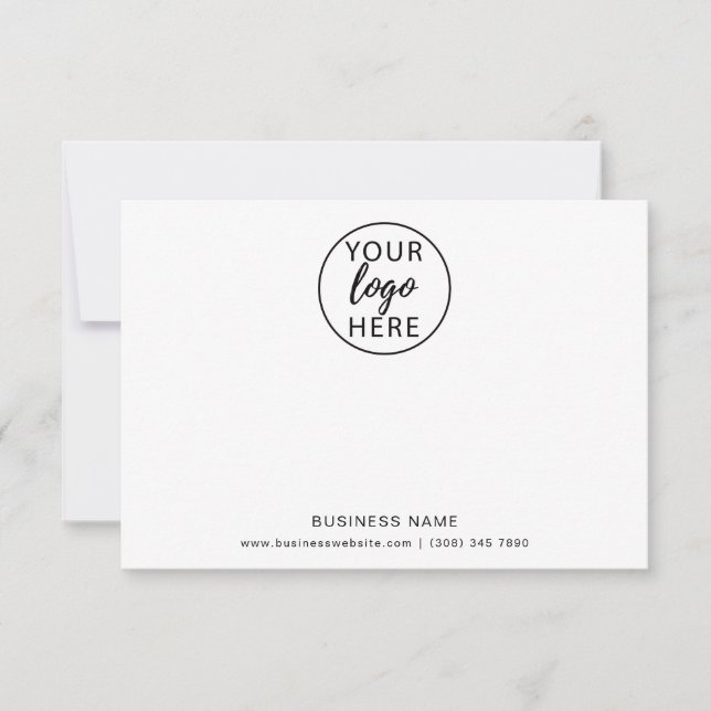 Tarjeta De Agradecimiento Logotipo de Empresa Profesional (Anverso)