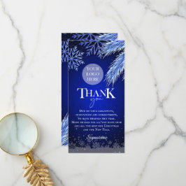 Tarjeta De Agradecimiento Logotipo de Fiesta de Navidades de empresa persona