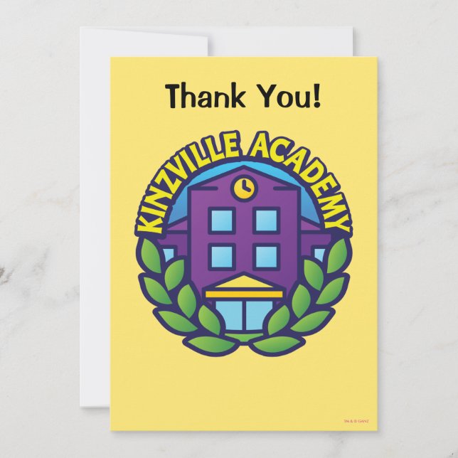 Tarjeta De Agradecimiento Logotipo de la Academia de Kinzville (Anverso)