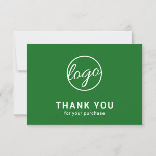 Tarjeta De Agradecimiento Logotipo de personalizado Negocio ecológico modern