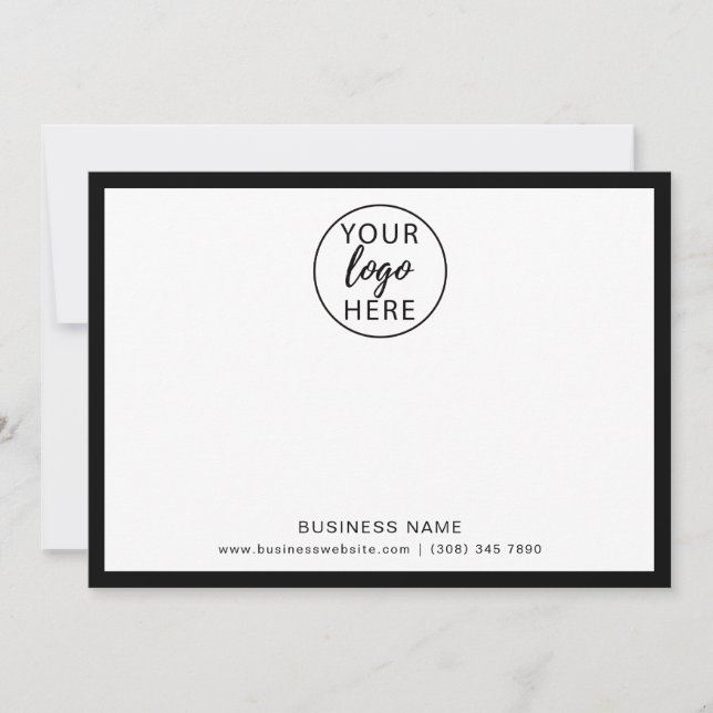 Tarjeta De Agradecimiento Logotipo Empresarial Profesional (Anverso)