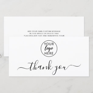 Tarjeta De Agradecimiento Logotipo Empresarial Profesional Sencillo