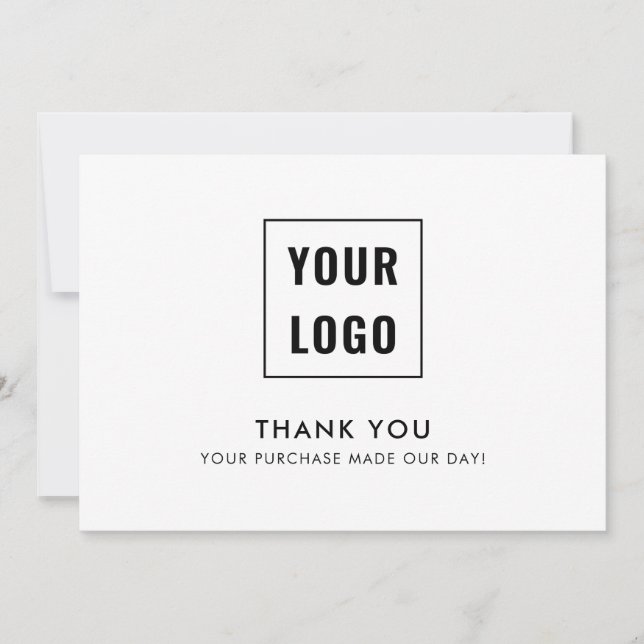 Tarjeta De Agradecimiento Logotipo profesional moderno Gracias (Anverso)