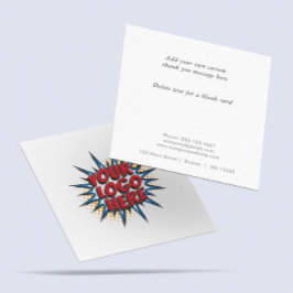 Tarjeta De Agradecimiento Logotipo y texto Personalizado Cargar sencillo mod