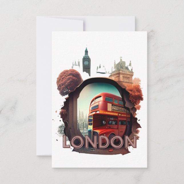 Tarjeta De Agradecimiento londres de saludo (Anverso)