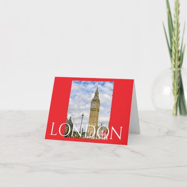 Tarjeta De Agradecimiento Londres está llamando (Anverso)
