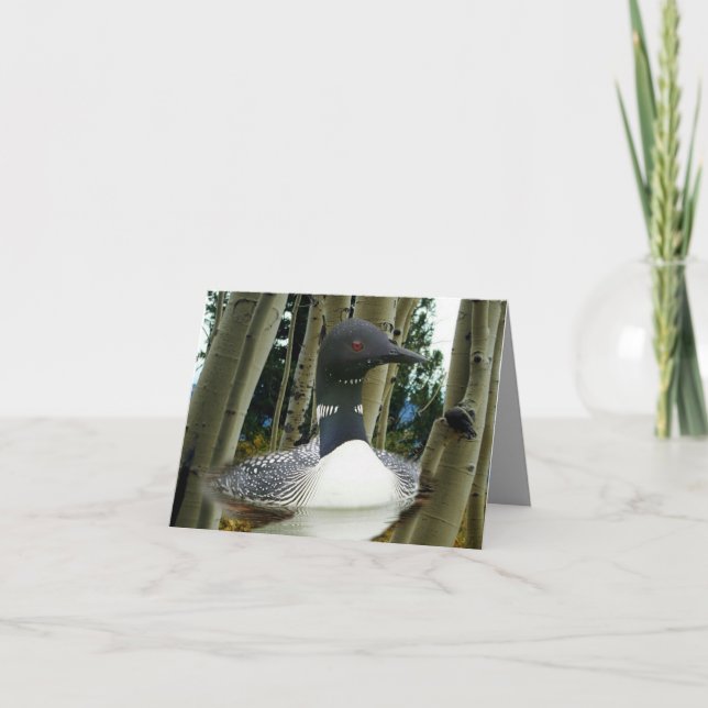 Tarjeta De Agradecimiento Loon Wilderness (Anverso)