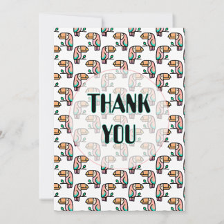 Tarjeta De Agradecimiento loro tucán tropical lindo regalo para niños