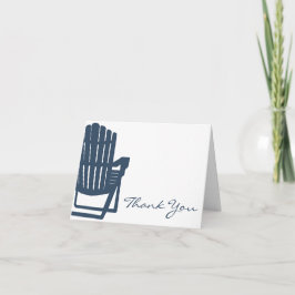 Tarjeta De Agradecimiento Los azules marinos de la silla de Adirondack le