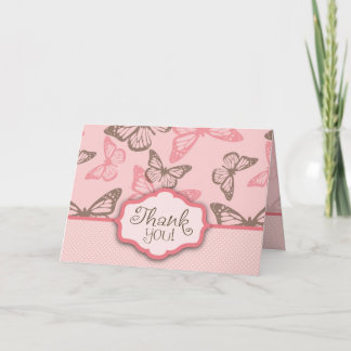 Tarjeta De Agradecimiento Los besos de la mariposa le agradecen cardar